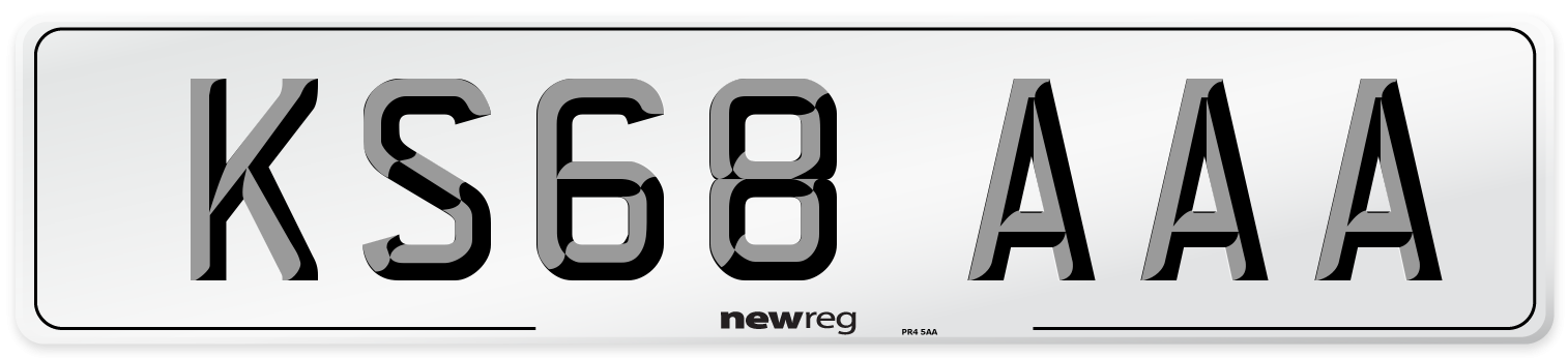 KS68 AAA Number Plate from New Reg
